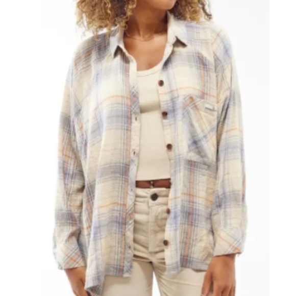 BDG Tops - BDG Urban Outfitters Brendan Plaid Flannel Crop Shirt